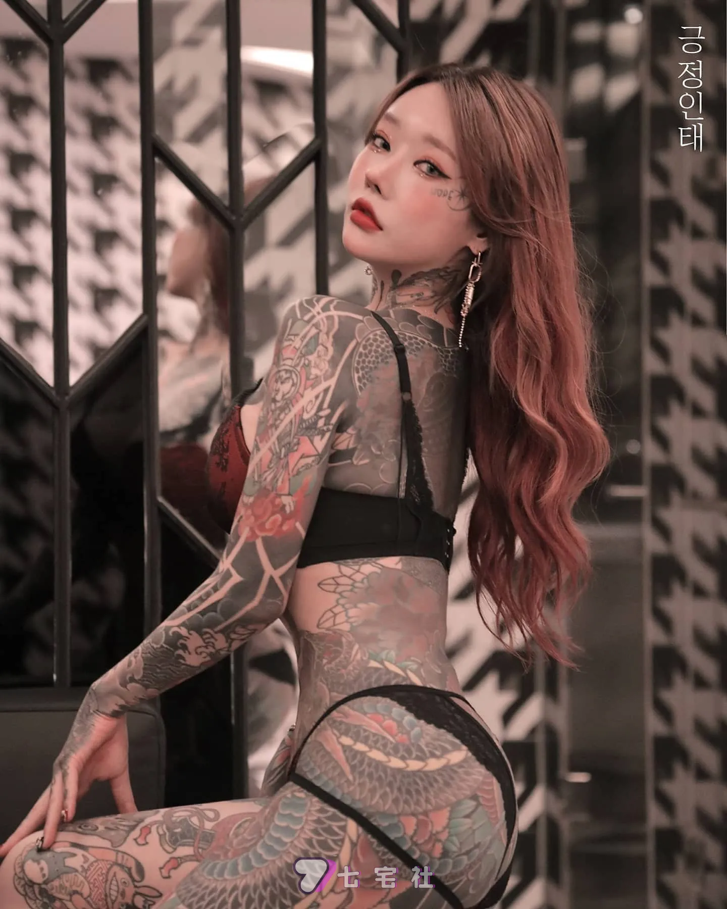 韩国纹身博主백요코YoKo_tattoo酷感十足写真合集 WM合集 第5张